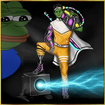 Meme-style KEKEBRATE cover art with a character in front of a red background.