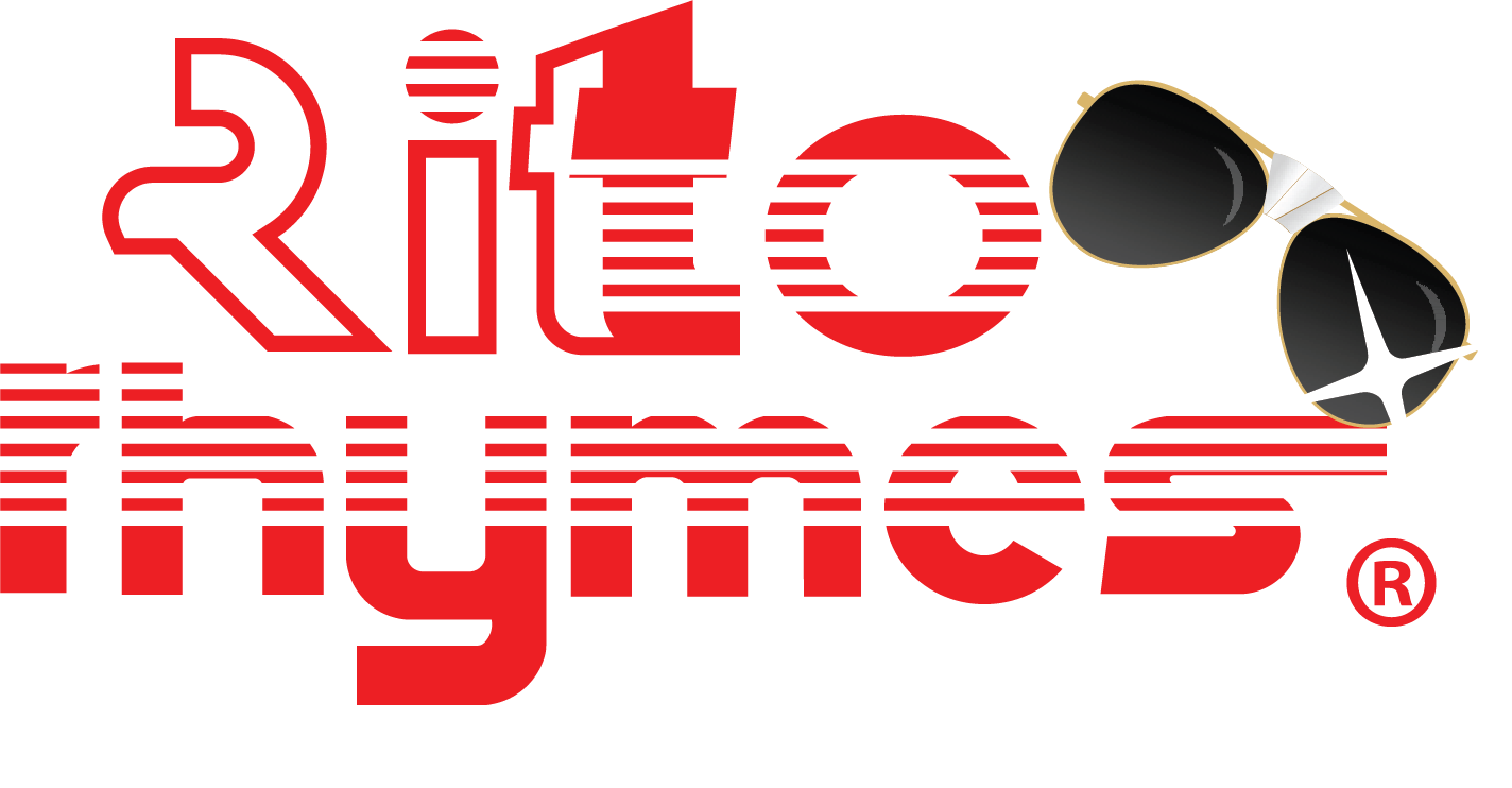 red text trademark Rito Rhymes logo